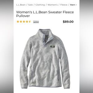 L.L. Bean sweater fleece pullover